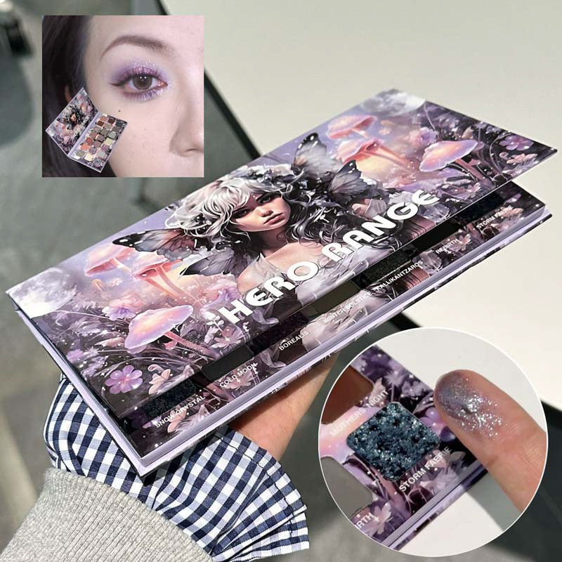 HERORANGE 21 shades of cold moon color eyeshadow explosive shiny crystal highlight brightening silkworm cross-border makeup