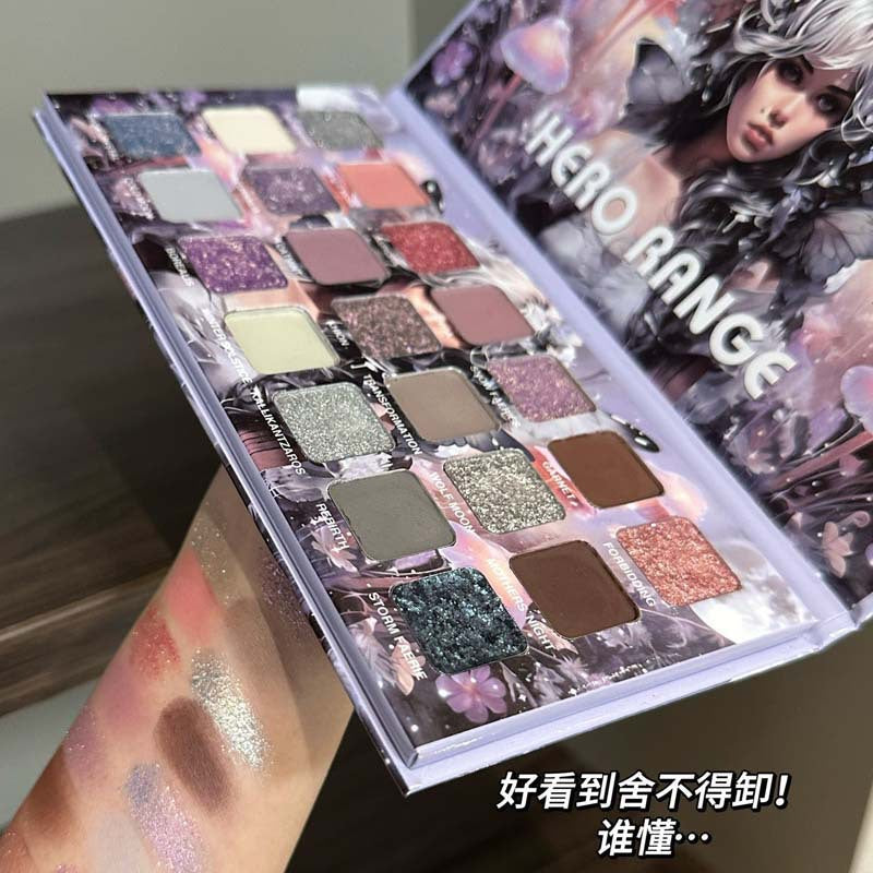 HERORANGE 21 shades of cold moon color eyeshadow explosive shiny crystal highlight brightening silkworm cross-border makeup